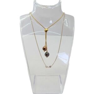 Vintage BJ Womens Necklace 18K Gold Plated Costume Jewelry Beatrix 1970s/80s